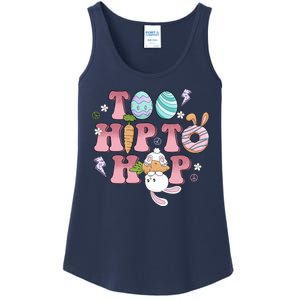 Too Hip To Hop Cute Easter Bunny Holiday Ladies Essential Tank