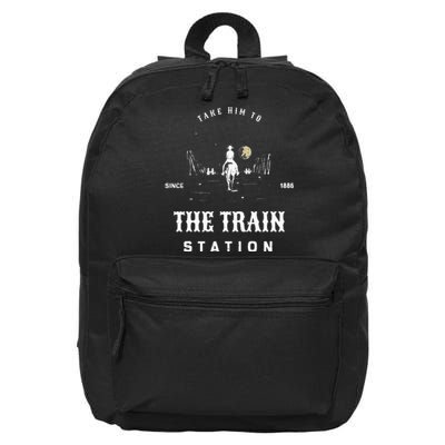 Take Him To The Train Station 16 in Basic Backpack