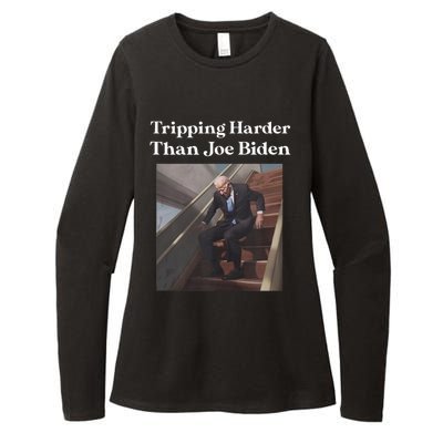 Tripping Harder Than Joe Biden Womens CVC Long Sleeve Shirt