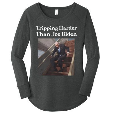 Tripping Harder Than Joe Biden Women's Perfect Tri Tunic Long Sleeve Shirt