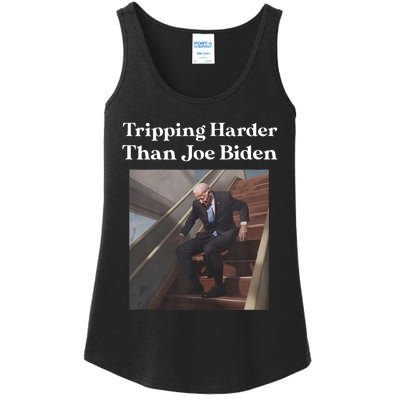 Tripping Harder Than Joe Biden Ladies Essential Tank