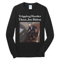 Tripping Harder Than Joe Biden Tall Long Sleeve T-Shirt