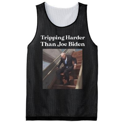 Tripping Harder Than Joe Biden Mesh Reversible Basketball Jersey Tank