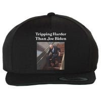 Tripping Harder Than Joe Biden Wool Snapback Cap