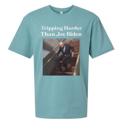 Tripping Harder Than Joe Biden Sueded Cloud Jersey T-Shirt