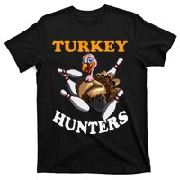 Turkey Hunters Turkey Thanksgiving Bowling Bahn Bowling T-Shirt