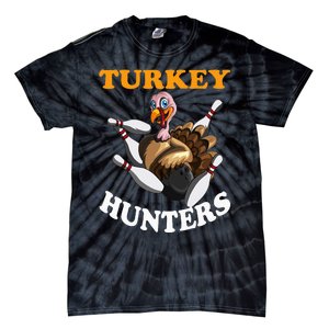 Turkey Hunters Turkey Thanksgiving Bowling Bahn Bowling Tie-Dye T-Shirt