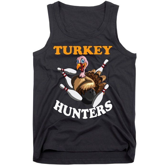 Turkey Hunters Turkey Thanksgiving Bowling Bahn Bowling Tank Top