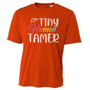 Tiny Hu Tamer Daycare Provider Teacher Giftsitter Mom Gift Cooling Performance Crew T-Shirt