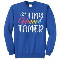 Tiny Hu Tamer Daycare Provider Teacher Giftsitter Mom Gift Tall Sweatshirt