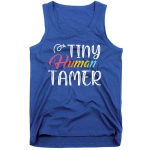 Tiny Hu Tamer Daycare Provider Teacher Giftsitter Mom Gift Tank Top