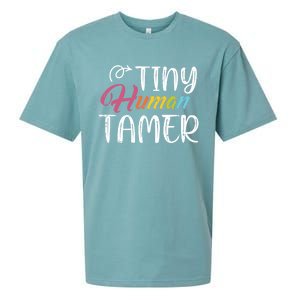 Tiny Hu Tamer Daycare Provider Teacher Giftsitter Mom Gift Sueded Cloud Jersey T-Shirt