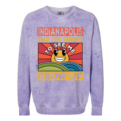 The Honor To See Me Grow Up Had The Sun And Indianapolis Cool Gift Colorblast Crewneck Sweatshirt