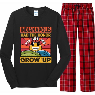 The Honor To See Me Grow Up Had The Sun And Indianapolis Cool Gift Long Sleeve Pajama Set