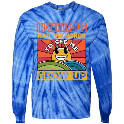 The Honor To See Me Grow Up Had The Sun And Indianapolis Cool Gift Tie-Dye Long Sleeve Shirt