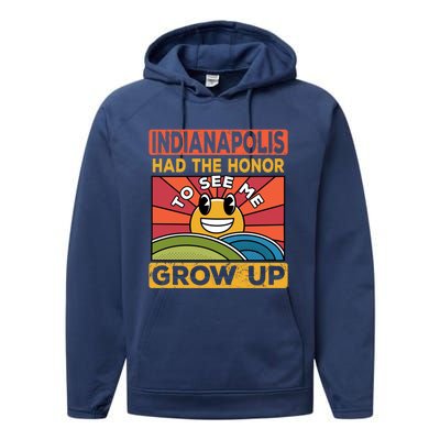 The Honor To See Me Grow Up Had The Sun And Indianapolis Cool Gift Performance Fleece Hoodie