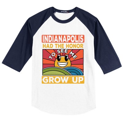 The Honor To See Me Grow Up Had The Sun And Indianapolis Cool Gift Baseball Sleeve Shirt