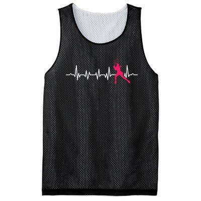 Tennis Heartbeat Tennis Player Coach Sport Lover Racket Mesh Reversible Basketball Jersey Tank