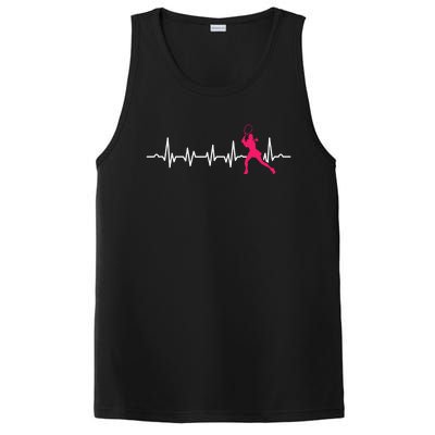 Tennis Heartbeat Tennis Player Coach Sport Lover Racket PosiCharge Competitor Tank