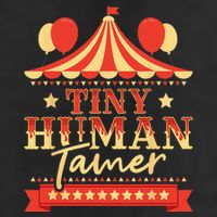 Tiny Human Tamer Circus Birthday Party Circus Costume 7 Panel Mesh Trucker Snapback Hat