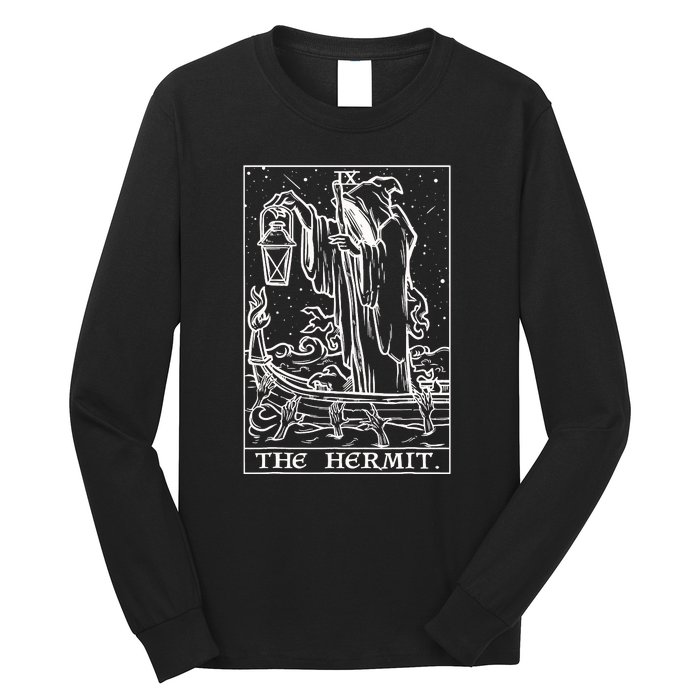 The Hermit Tarot Card Long Sleeve Shirt