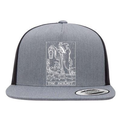 The Hermit Tarot Card Flat Bill Trucker Hat