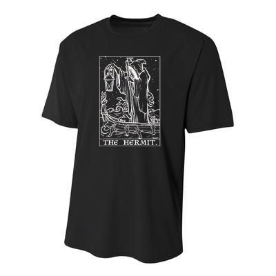 The Hermit Tarot Card Youth Performance Sprint T-Shirt