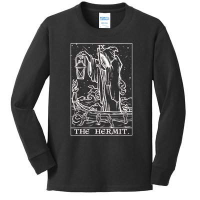 The Hermit Tarot Card Kids Long Sleeve Shirt