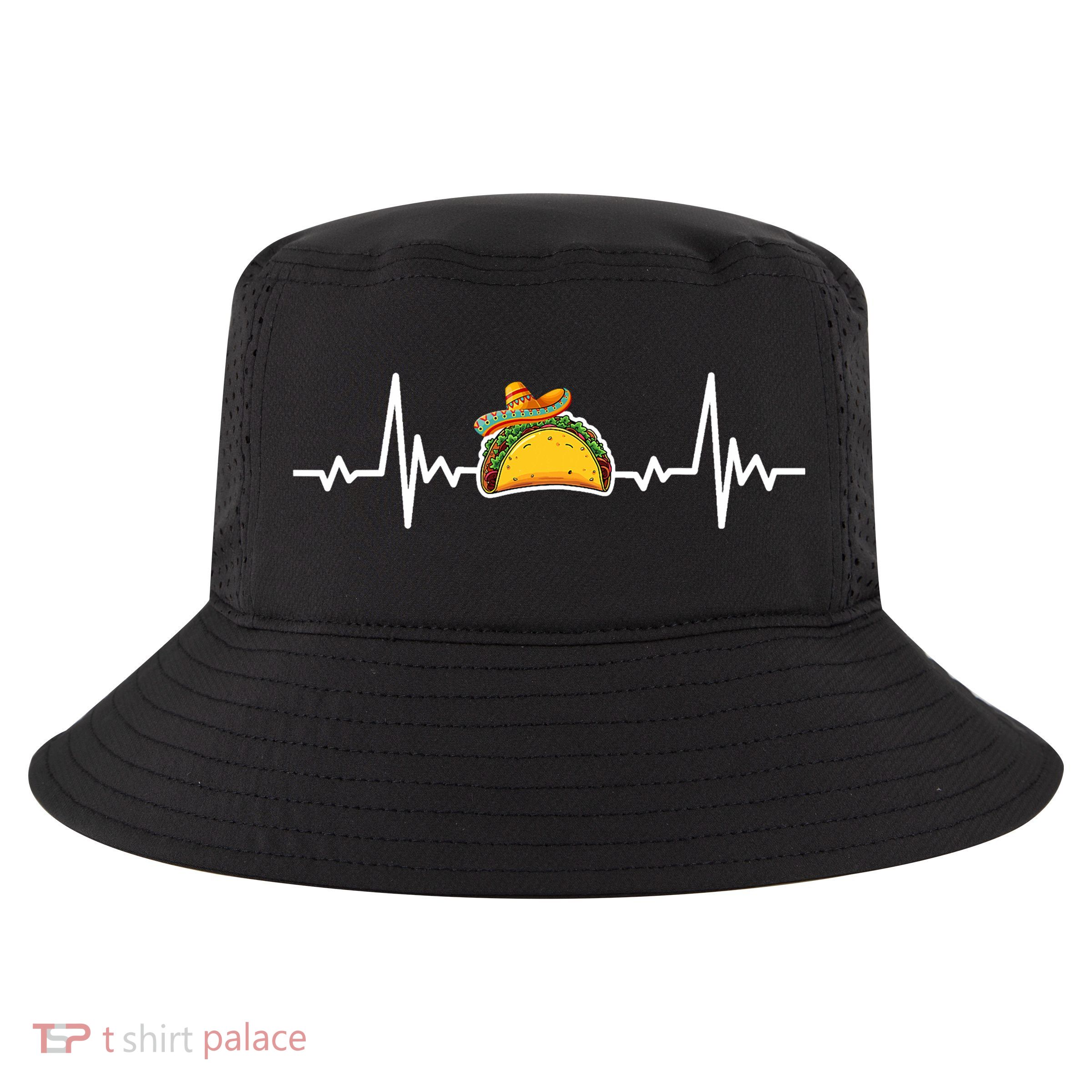 Taco Heartbeat Tacos Sombrero Cinco De Mayo Taco Lover Cool Comfort Performance Bucket Hat