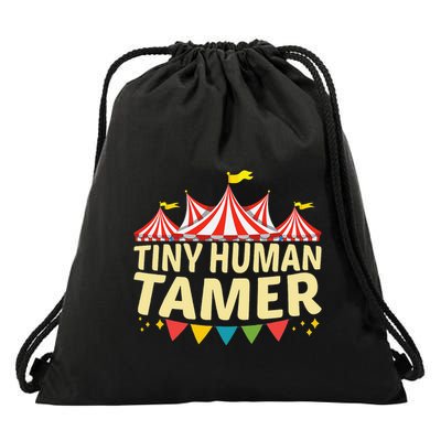 Tiny Human Tamer Funny Aesthetic Circus Art Carnival Drawstring Bag