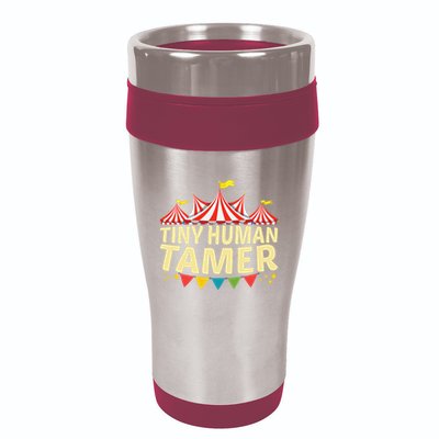 Tiny Human Tamer Funny Aesthetic Circus Art Carnival 16oz Travel Tumbler