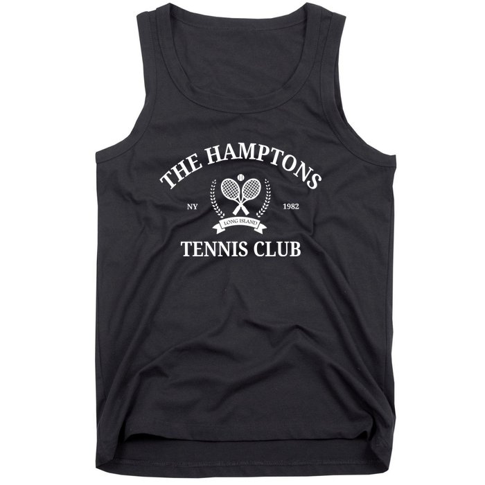 The Hamptons Tennis Club Vintage Style Aesthetic Crewneck Tank Top