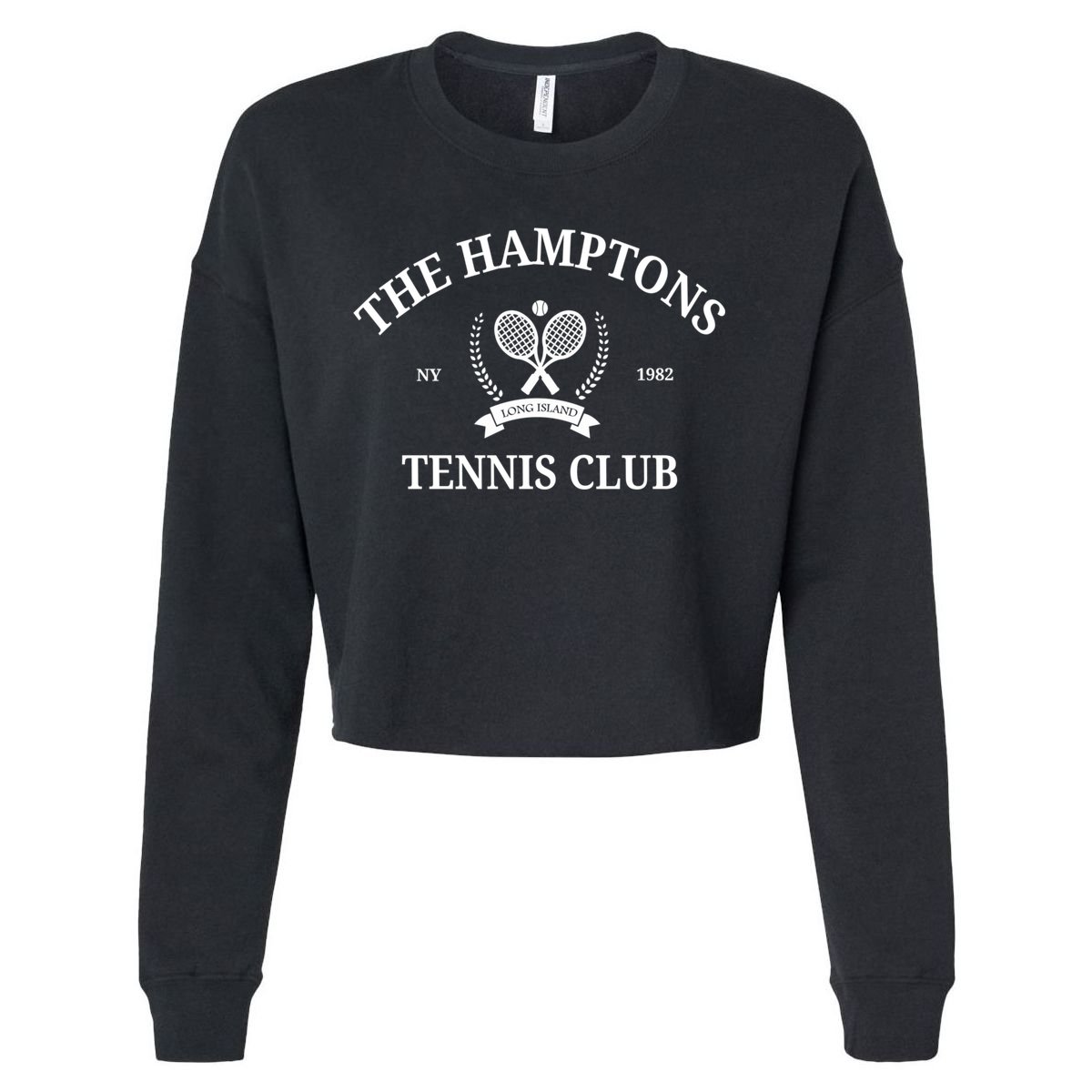 The Hamptons Tennis Club Vintage Style Aesthetic Crewneck Cropped Pullover Crew