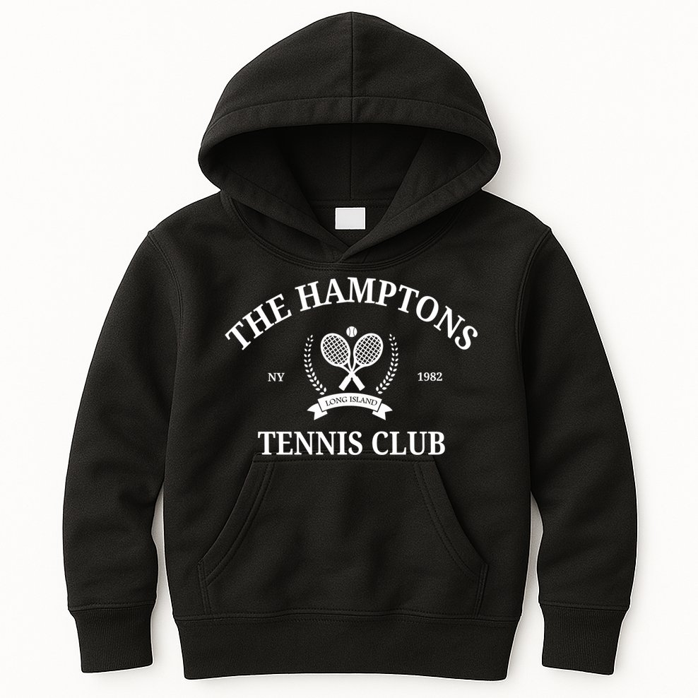 The Hamptons Tennis Club Vintage Style Aesthetic Crewneck Kids Hoodie