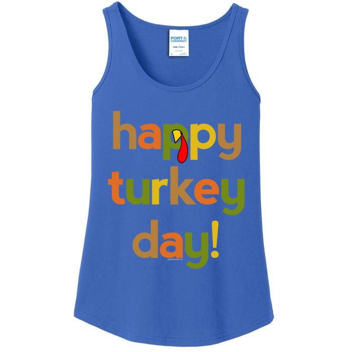 Thanksgiving Happy Turkey Day Fall Thankful Great Gift Ladies Essential Tank