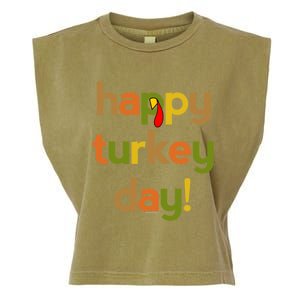 Thanksgiving Happy Turkey Day Fall Thankful Great Gift Garment-Dyed Women's Muscle Tee