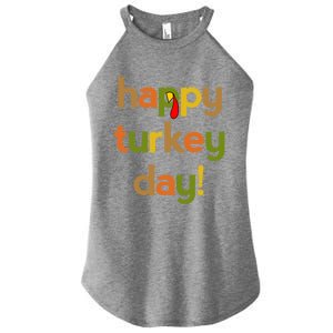 Thanksgiving Happy Turkey Day Fall Thankful Great Gift Women's Perfect Tri Rocker Tank