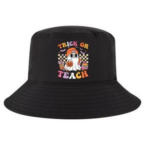 Teacher Halloween Trick Or Teach Cute Ghost Coffee Pumpkins Cool Comfort Performance Bucket Hat