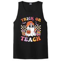 Teacher Halloween Trick Or Teach Cute Ghost Coffee Pumpkins PosiCharge Competitor Tank