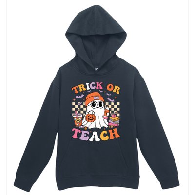 Teacher Halloween Trick Or Teach Cute Ghost Coffee Pumpkins Urban Pullover Hoodie