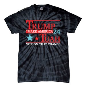 Trump Hawk Tuah Funny Viral Humor Meme Video Tie-Dye T-Shirt