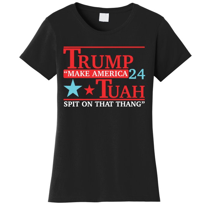 Trump Hawk Tuah Funny Viral Humor Meme Video Women's T-Shirt