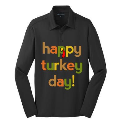 Thanksgiving Happy Turkey Day Fall Thankful Gift Silk Touch Performance Long Sleeve Polo