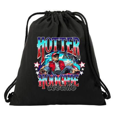 Trump Hotter Than A Hoochie Coochie Funny Drawstring Bag