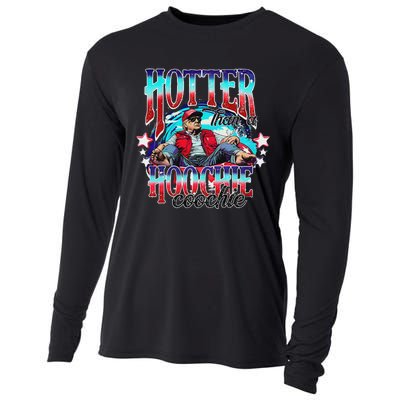 Trump Hotter Than A Hoochie Coochie Funny Cooling Performance Long Sleeve Crew