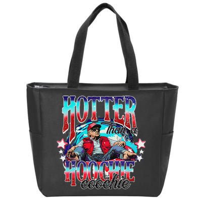 Trump Hotter Than A Hoochie Coochie Funny Zip Tote Bag