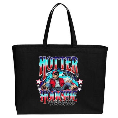 Trump Hotter Than A Hoochie Coochie Funny Cotton Canvas Jumbo Tote