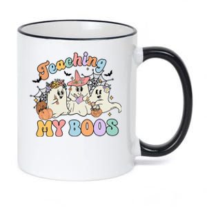 Teacher Halloween Teaching My Boos Ghost Funny 11oz Black Color Changing Mug