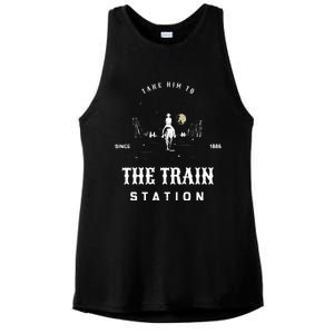 Take Him To The Train Station Ladies PosiCharge Tri-Blend Wicking Tank