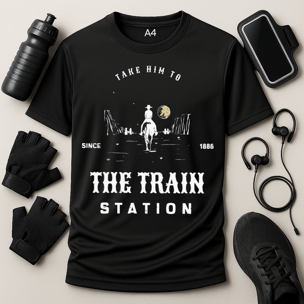 Take Him To The Train Station Performance Shirt
